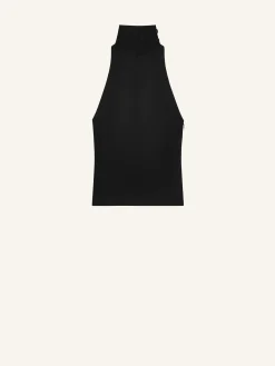 BLOUSE COL FOULARD SANS MANCHES