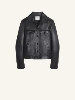 BLOUSON TRUCKER EN CUIR