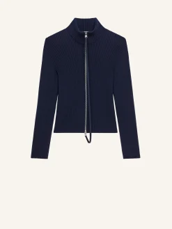 CARDIGAN ZIPPÉ CÔTELÉ