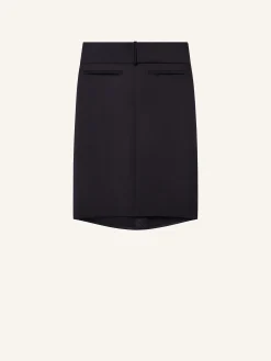 JUPE OBLIQUE EN SATIN