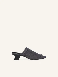 MULES WET À TALON EN DENIM