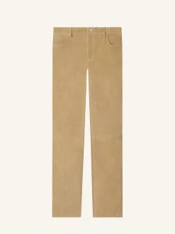 PANTALON 5 POCHES EN SUÈDE