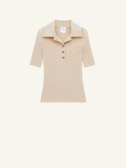 POLO ICONIQUE EN MAILLE CÔTELÉE