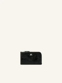 PORTE CARTE ZIPPÉ EN CUIR NAPLACK