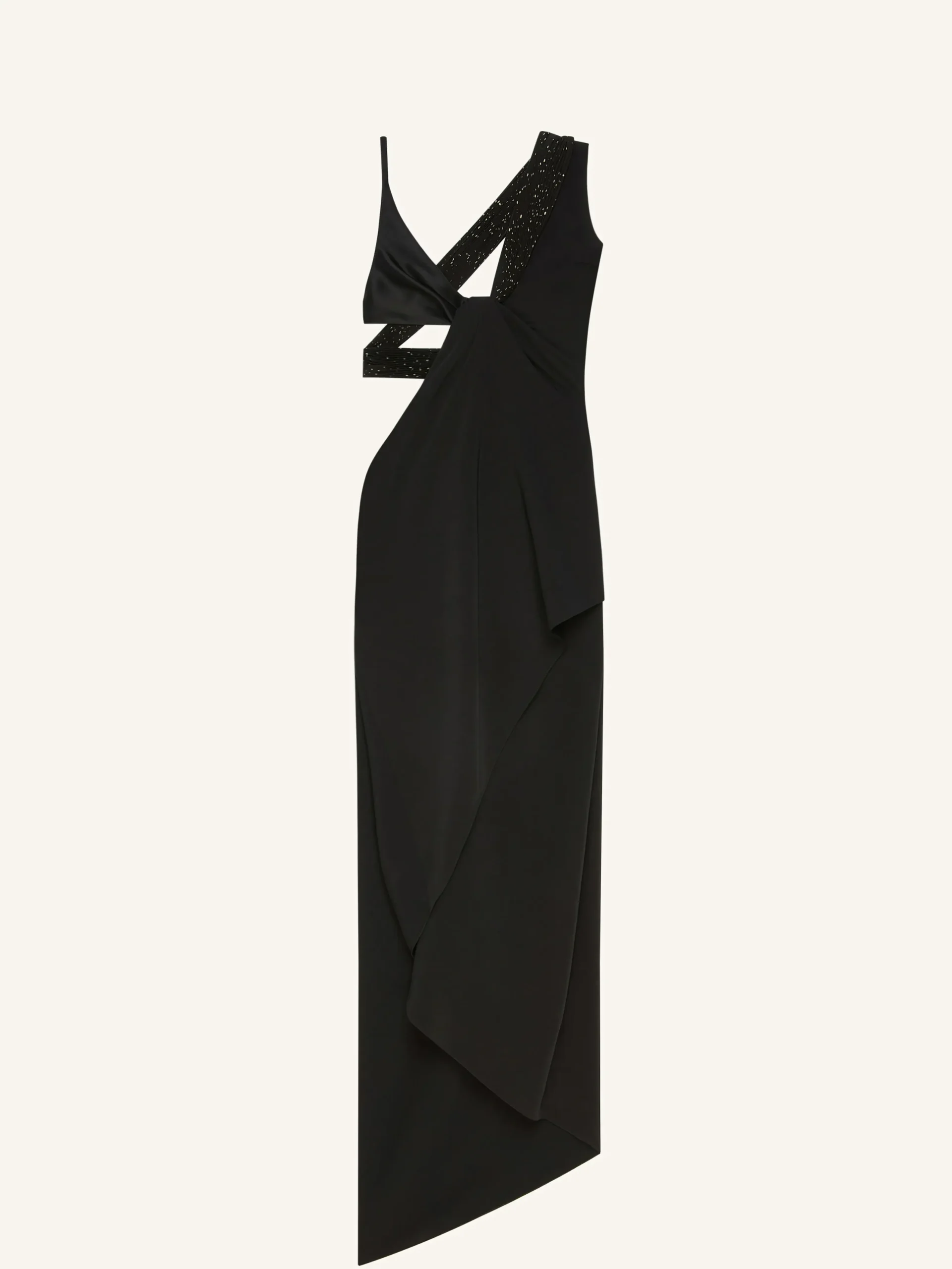 ROBE LONGUE TWIST ASYMÉTRIQUE