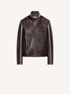 VESTE BIKER ZIPPÉE EN VINYLE